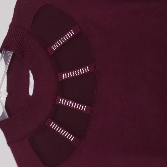 NWT 89th & Madison Garnet Long Sleeve Dress Size L - Picture 2 of 7